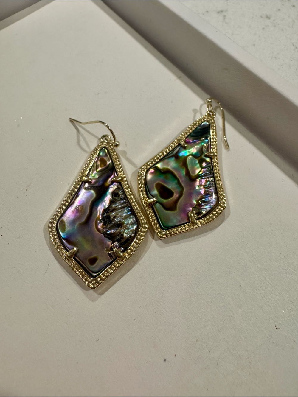 Kendra Scott Alex Small Drop Earrings in Abalone Shell - NWOT